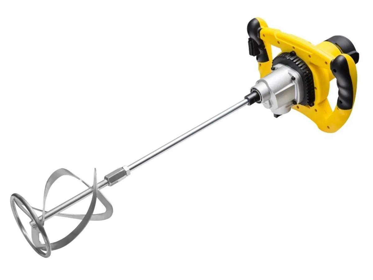 Misturador elétrico amarelo para construção