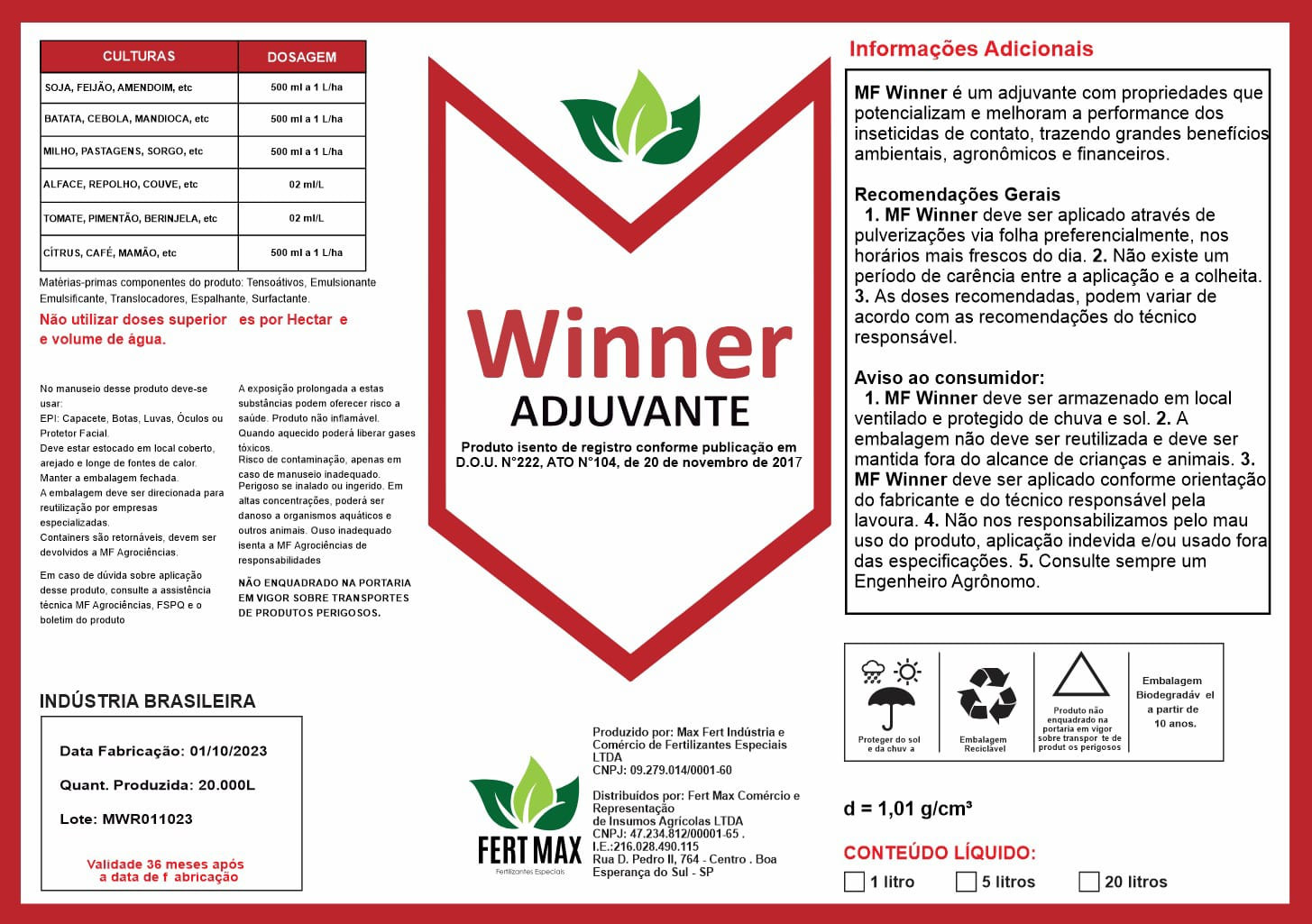 Winner Adjuvante 5lt