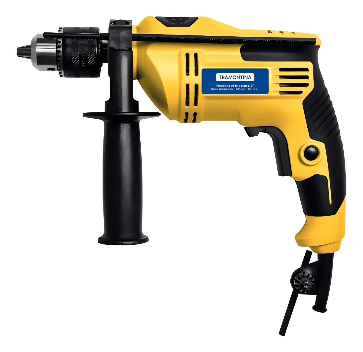 Furadeira Impacto 500w 1/2 Tramontina C/empunhadura Amarelo Frequência 50/60 Hz