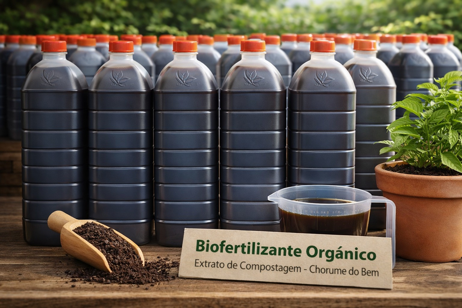 Biofertilizante Líquido Orgânico – Extrato de Compostagem (Chorume do Bem) - 500ml