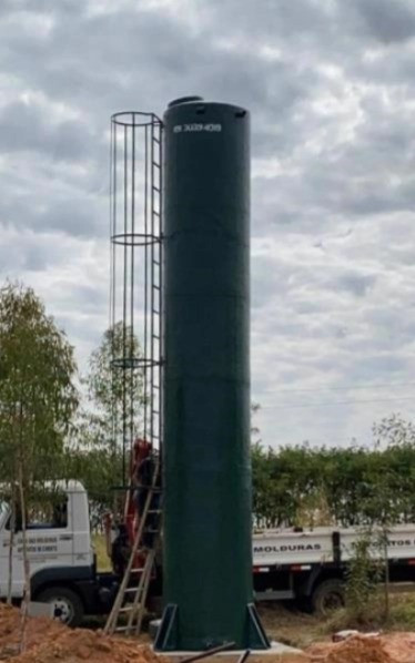 Caixa Dagua 5.000 L Cilíndrica em Fibra de Vidro