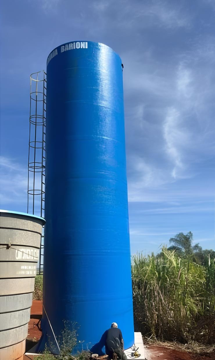 Caixa Dágua 70.000 L Tubular Fibra de Vidro