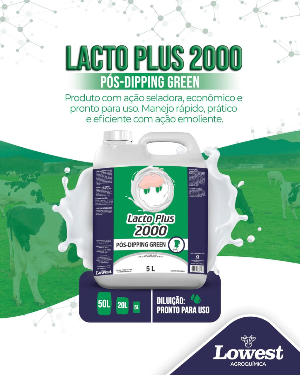 Lacto Plus 2000 Pós-Dipping Green 20L – Pronto para Uso