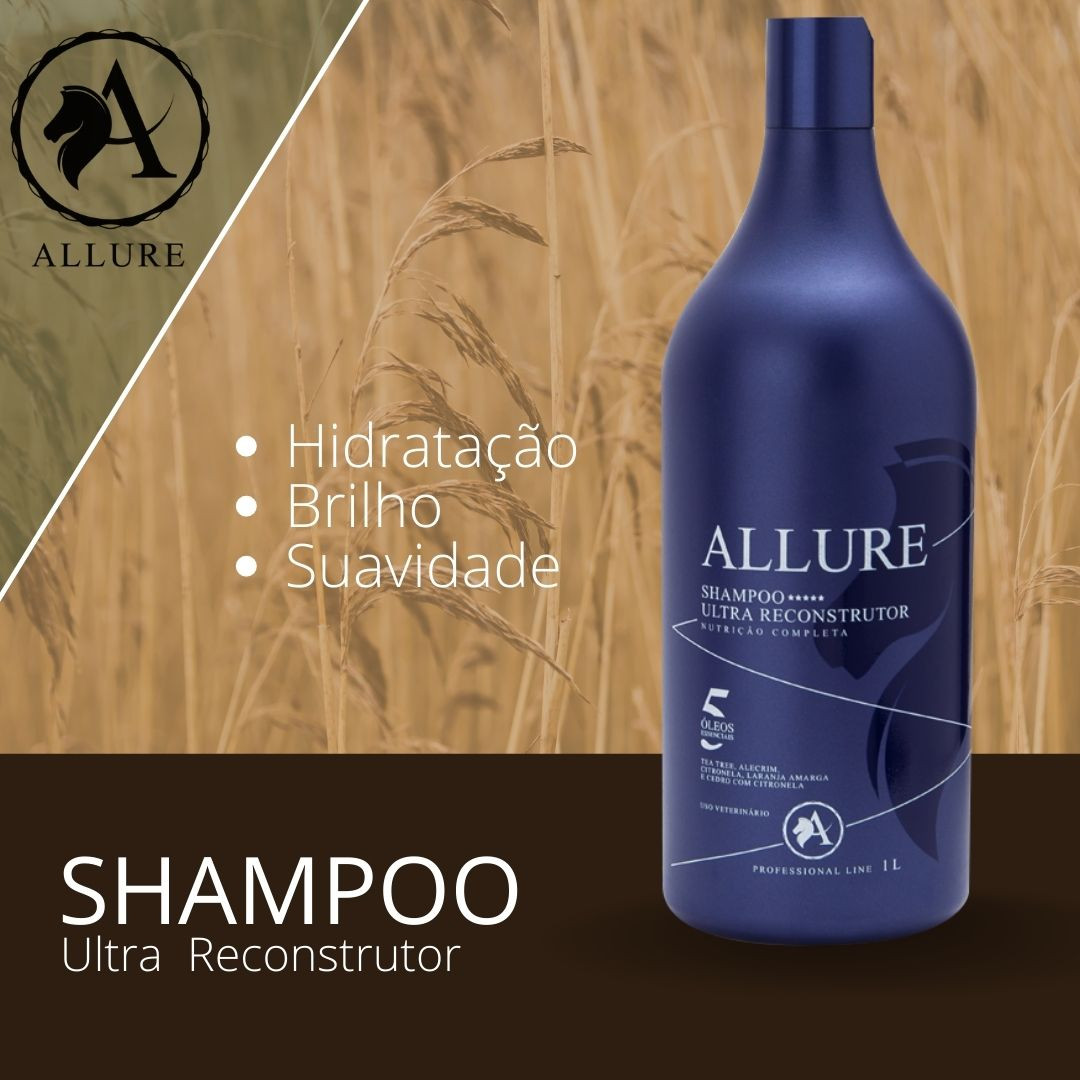 Shampoo Ultra Reconstrutor Allure 1 Litro para Equinos