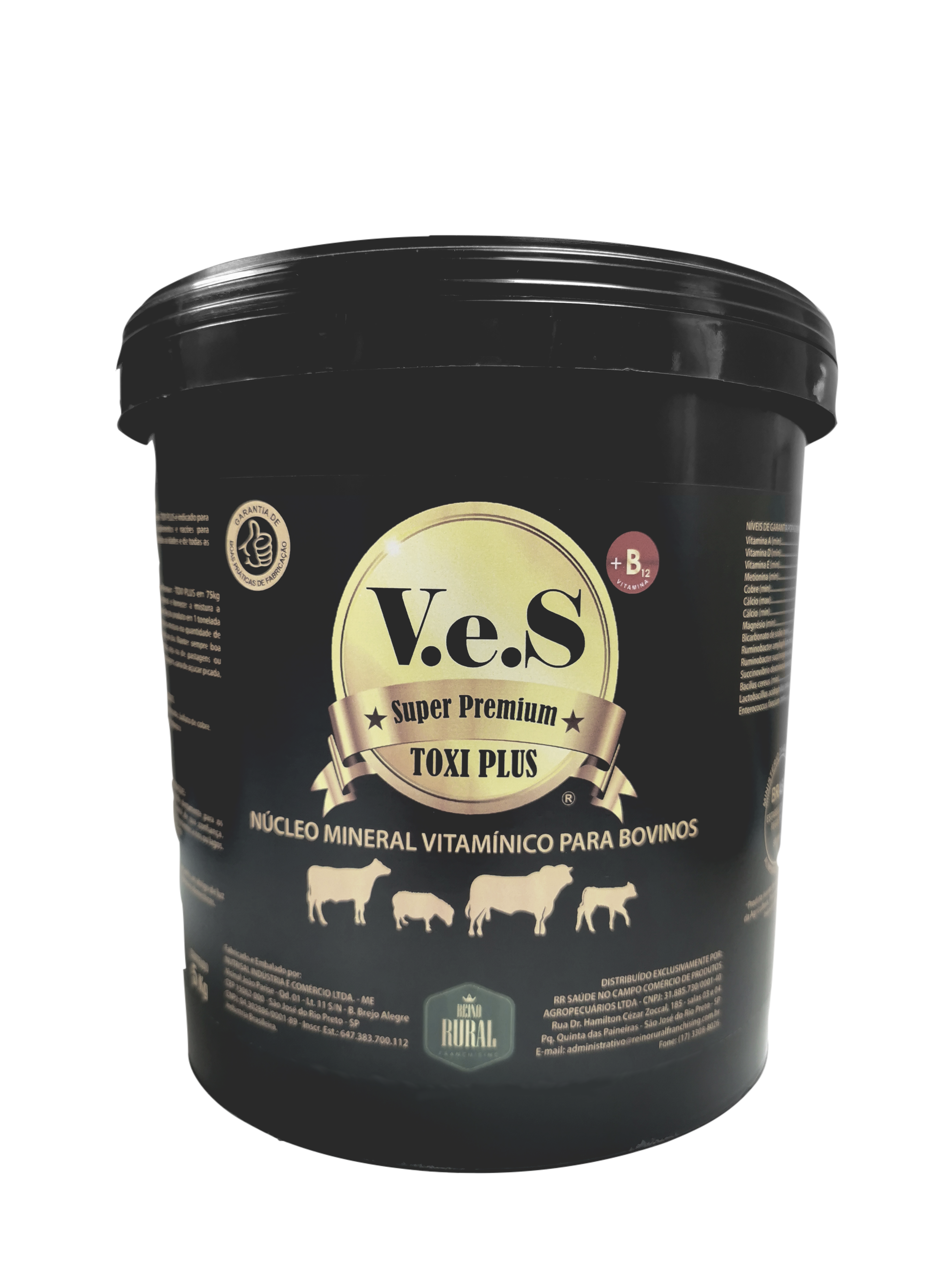 V.e.S Super Premium TOXI PLUS  - Núcleo Mineral para desintoxicação de Bovinos, Caprinos e Ovinos 5 Kg