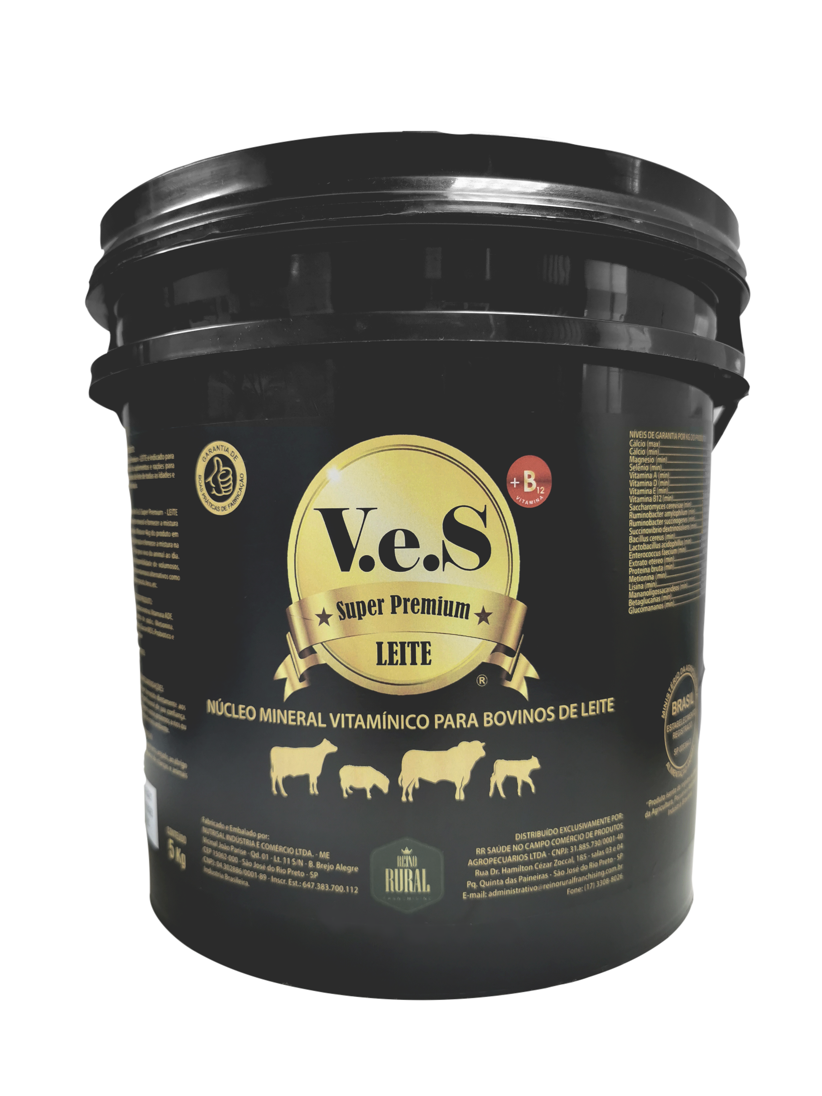 V.e.S Super Premium LEITE  - Núcleo Mineral e vitamínico para aumentar produção em Bovinos de Leite  5, 10 e 20 Kg