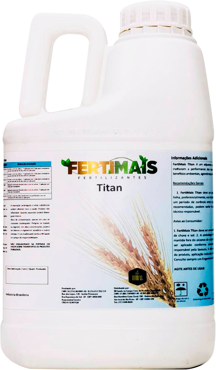 TITAN FERTIMAIS Inseticida OrganoMineral Foliar para Prevenção de Insetos - Carência Zero 1, 5, 10 e 20 L