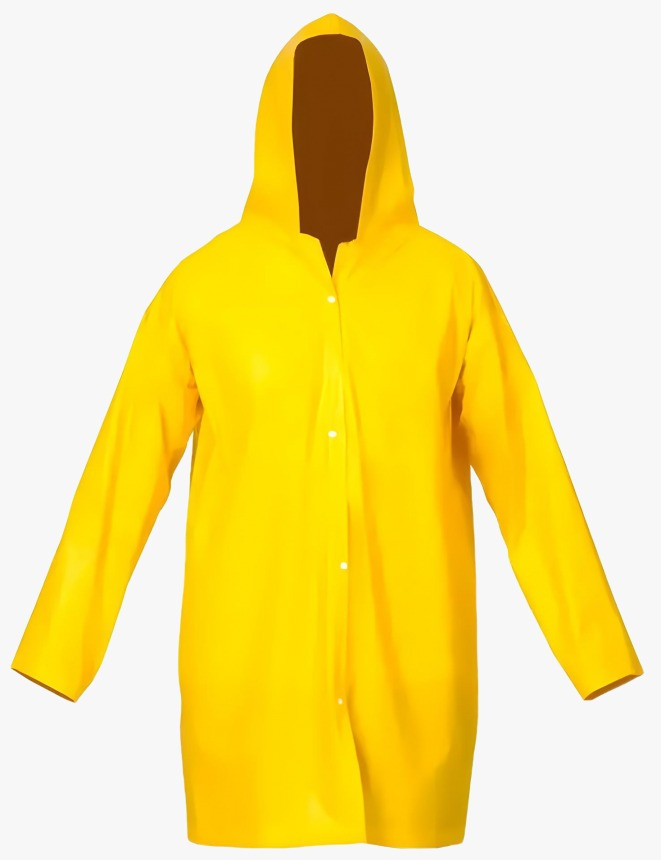 Jaqueta Pvc Super Forrada Com Capuz Amarelo