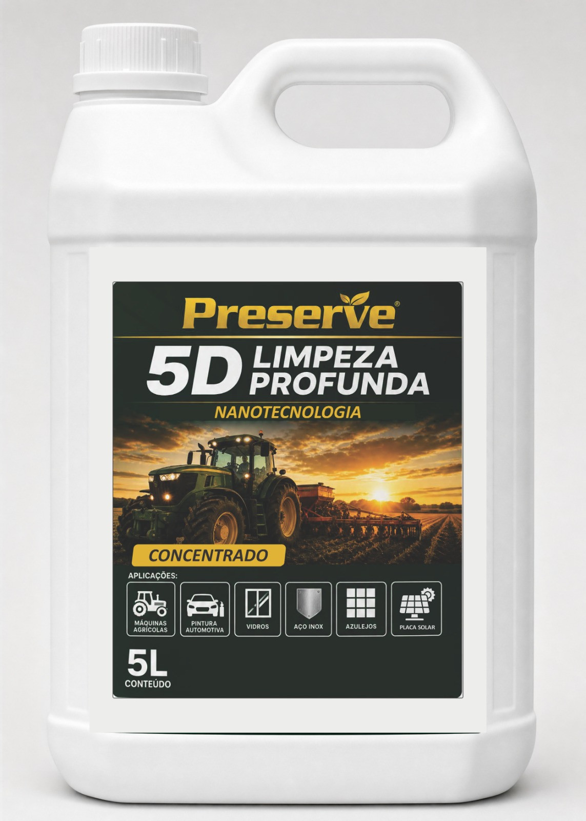 Preserve Limpeza 5D - Desengraxante biodegradável à base de água - 5 litros