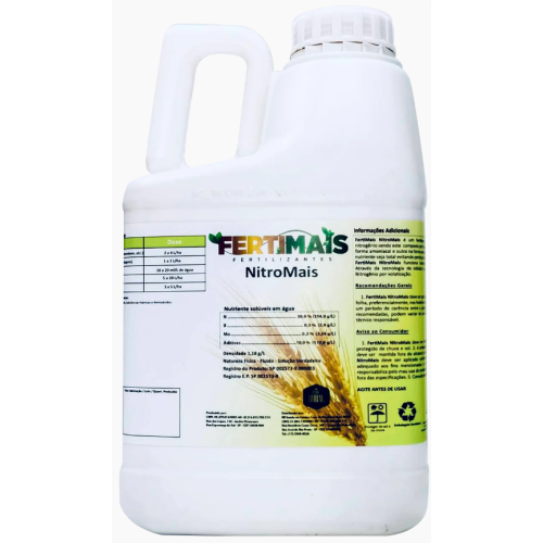 NITROMAIS FERTIMAIS - Fertilizante Líquido mineral Foliar = Nitrogênio + Boro + Molibdênio  Alta Eficiência Nitrogenada: Absorção Máxima e Menos Perdas 20L