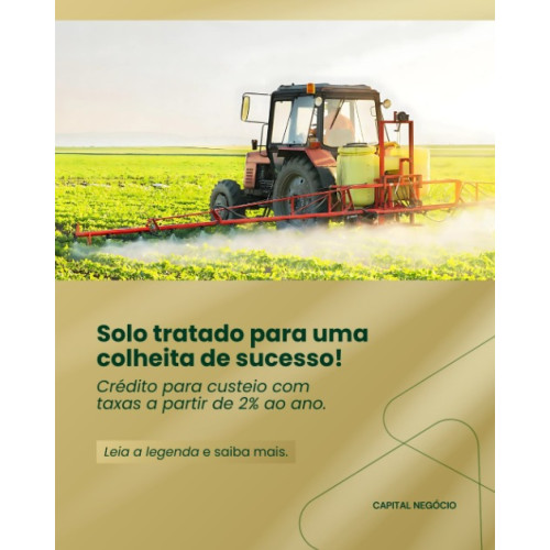 CRÉDITO PARA COMPRA DE TRATORES E COLHEITADEIRAS R$ 500.000,00
