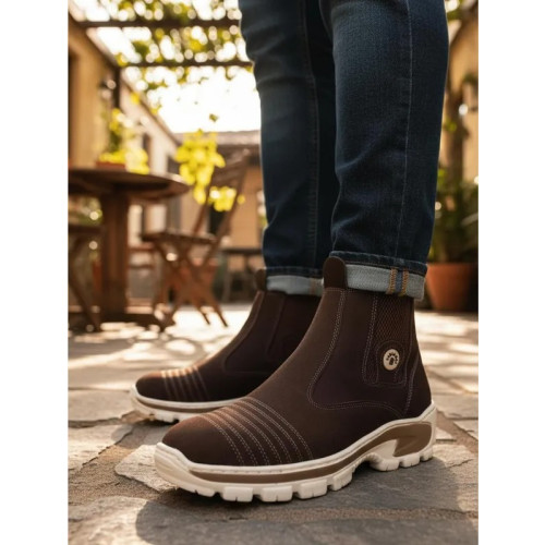 Bota Agro Vaquejada BP120 em Couro Nobuk com Palmilha em Gel