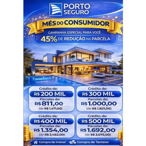Consórcio Porto Seguro Auto e Imóvel com até 45% de Redução na Parcela
