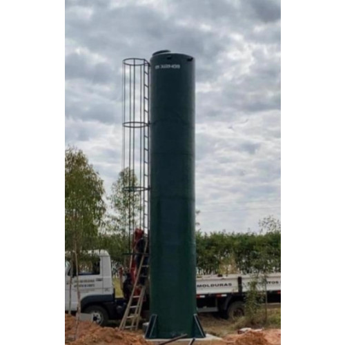 Caixa Dagua 5.000 L Cilíndrica em Fibra de Vidro