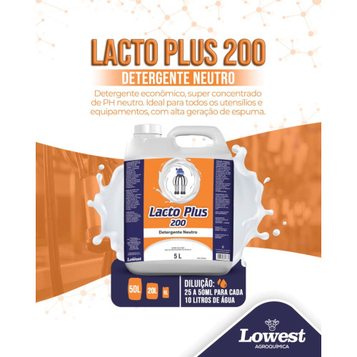 Lacto Plus 200 Detergente Neutro - 50L