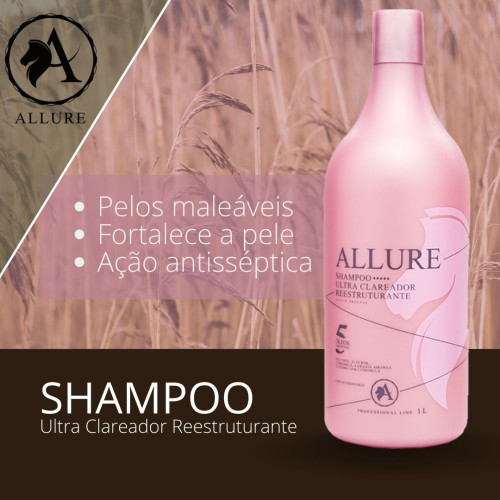 Shampoo Ultra Clareador Allure 1 Litro para Equinos