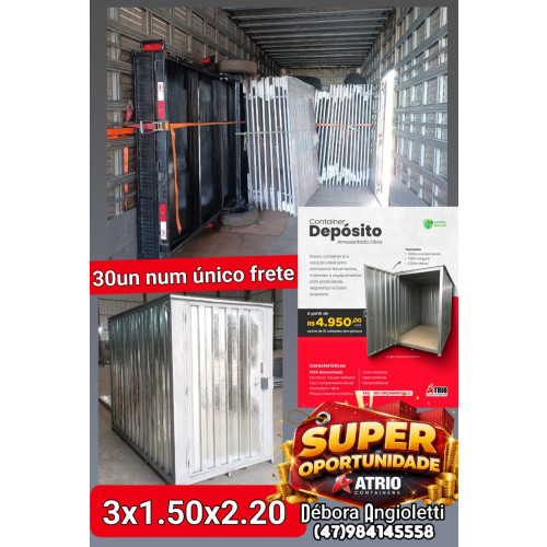 container almoxarifado desmontável 3m