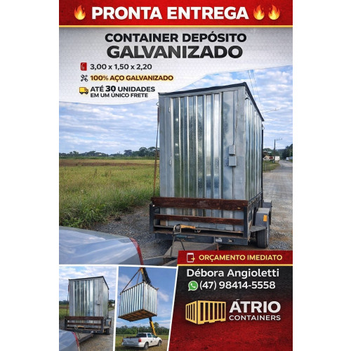 container almoxarifado desmontável 3m