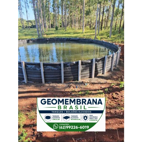 Bolsão Tanque de Geomembrana PEAD 800 micras