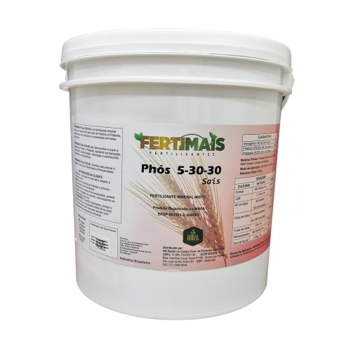 5.30.30 FERTIMAIS - Fertilizante em Sais via Solo e Foliar com NITROGÊNIO, FÓSFORO e POTÁSSIO-   **Solúvel em água** (6 Kg)
