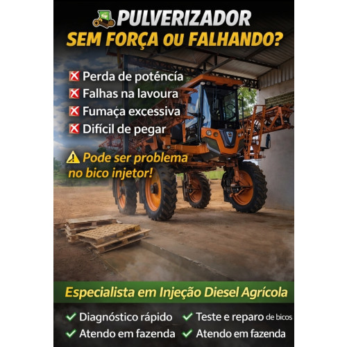 TecDiagnóstico e reparo em injeção diesel agrícola