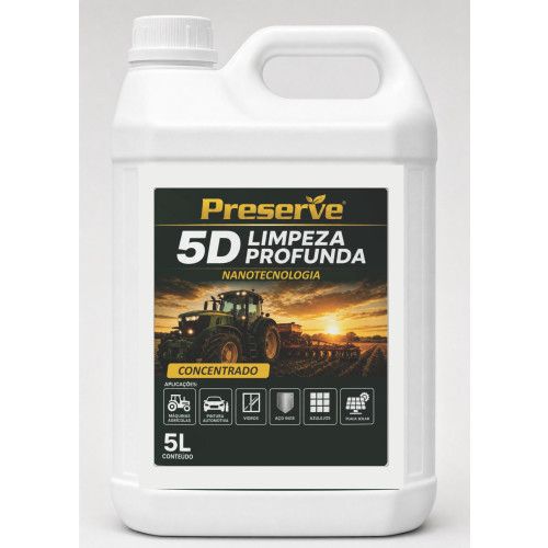 Preserve Limpeza 5D - Desengraxante biodegradável à base de água - 5 litros