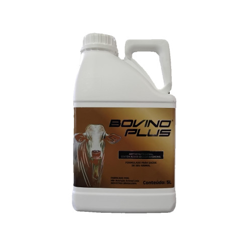 Bovino Plus - Maior produção de carne e leite, reduz antibióticos, acelera recuperação da mastite - 5 litros