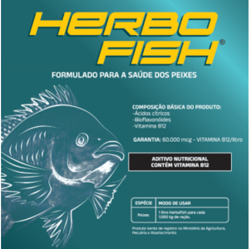 Herbofish - Aditivo nutricional natural para peixes - 5 litros