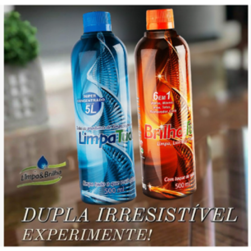 Kit LimpaTudo + BrilhaTudo - duas embalagens de 500ml
