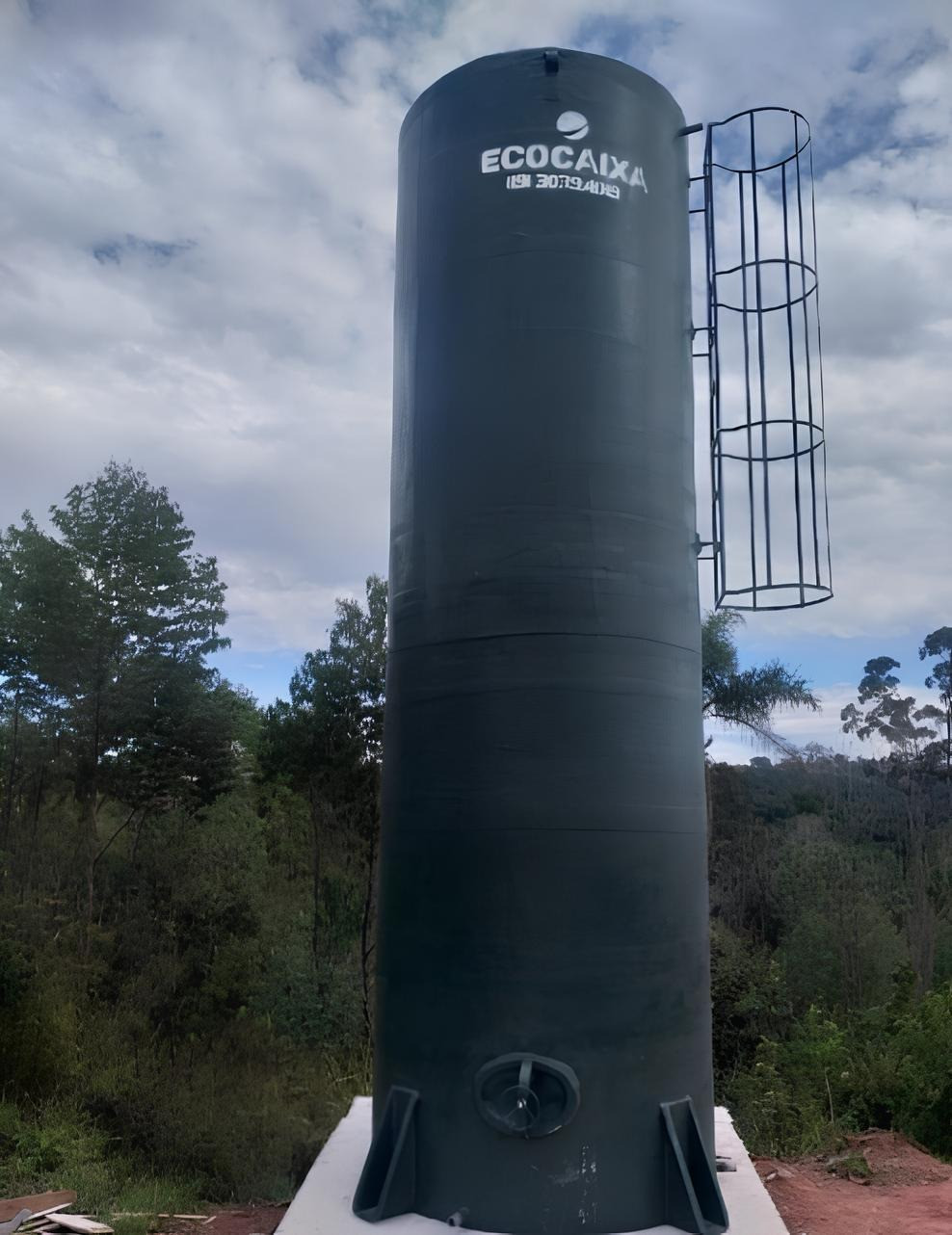 Caixa Dagua 20.000 L Cilíndrica em Fibra de Vidro