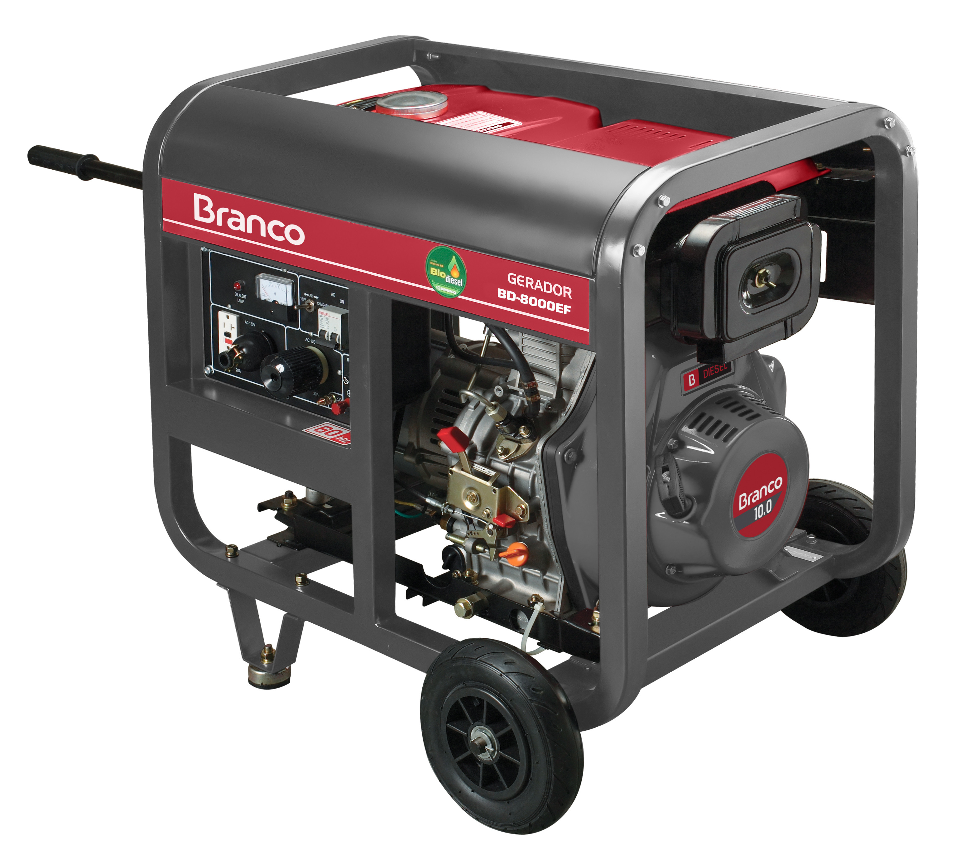GERADOR BRANCO BD 8000 EF DIESEL