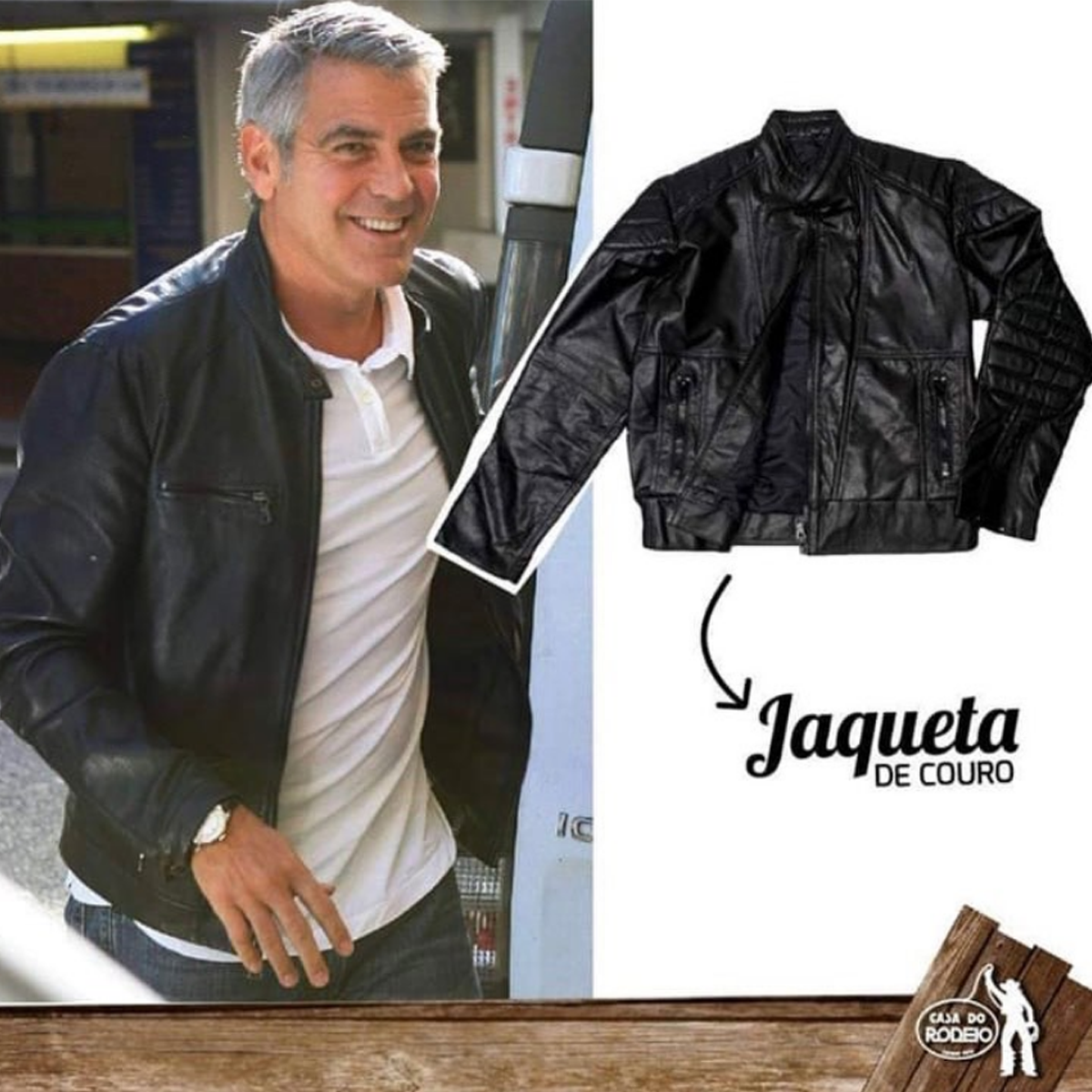 Jaqueta de Couro Preta