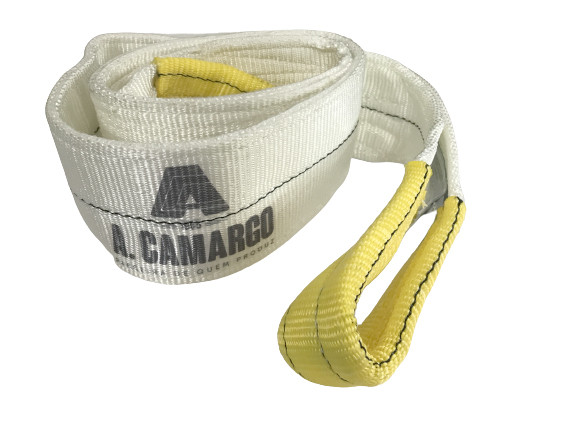 CINTA DE ELEVAÇÃO SLING PLANA 4 TON X 2 MTS, 100MM, BRANCA, CAMADA DUPLA, FS 51 100MM X 2MTS X 4T
