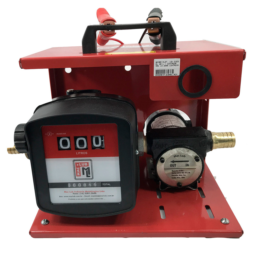 BOMBA ELETRICA 12V  DIESEL 40 L MAC 13 1505  C/ CONTADOR (ML0013) MAC 13 1505 CONTADOR