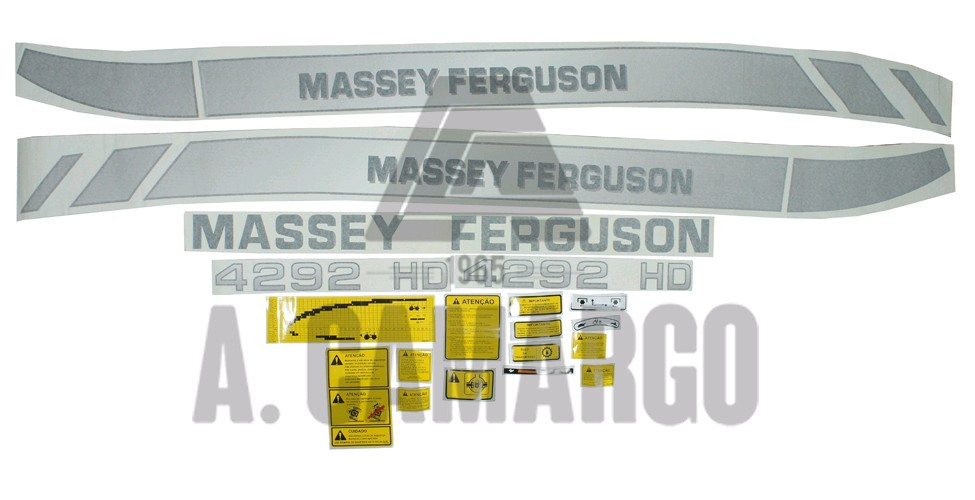 JOGO DECALQUE - MASSEY FERGUSON 4292 JD MF 4292 BCL