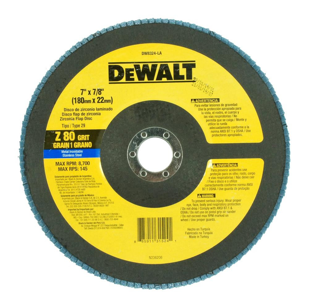 DISCO FLAP 7 X 7/8 - GR 80 DW8324 LA 7 X 7/8 - GR 80