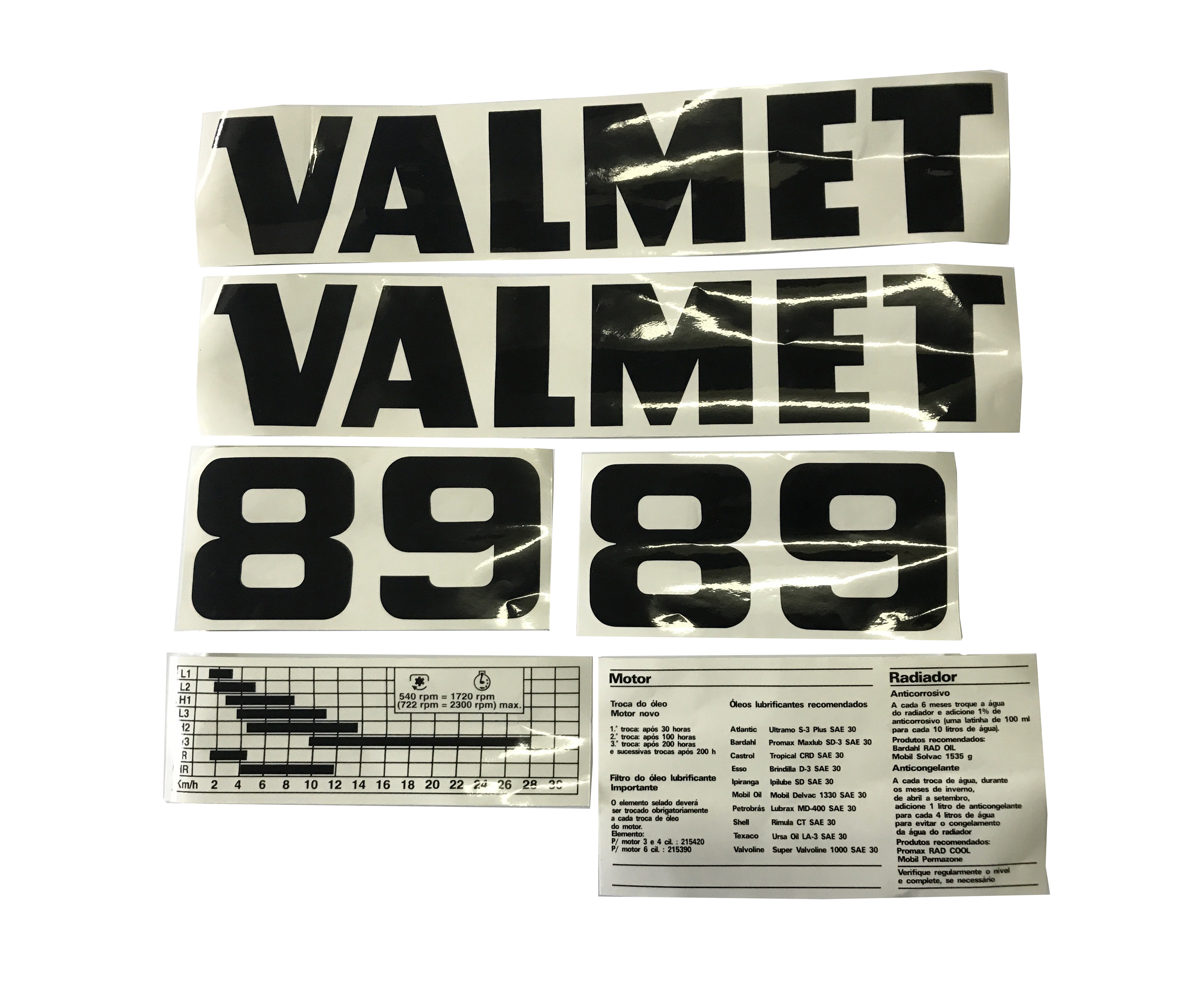 JOGO DECALQUE VALMET 68 - 234050 TM 68