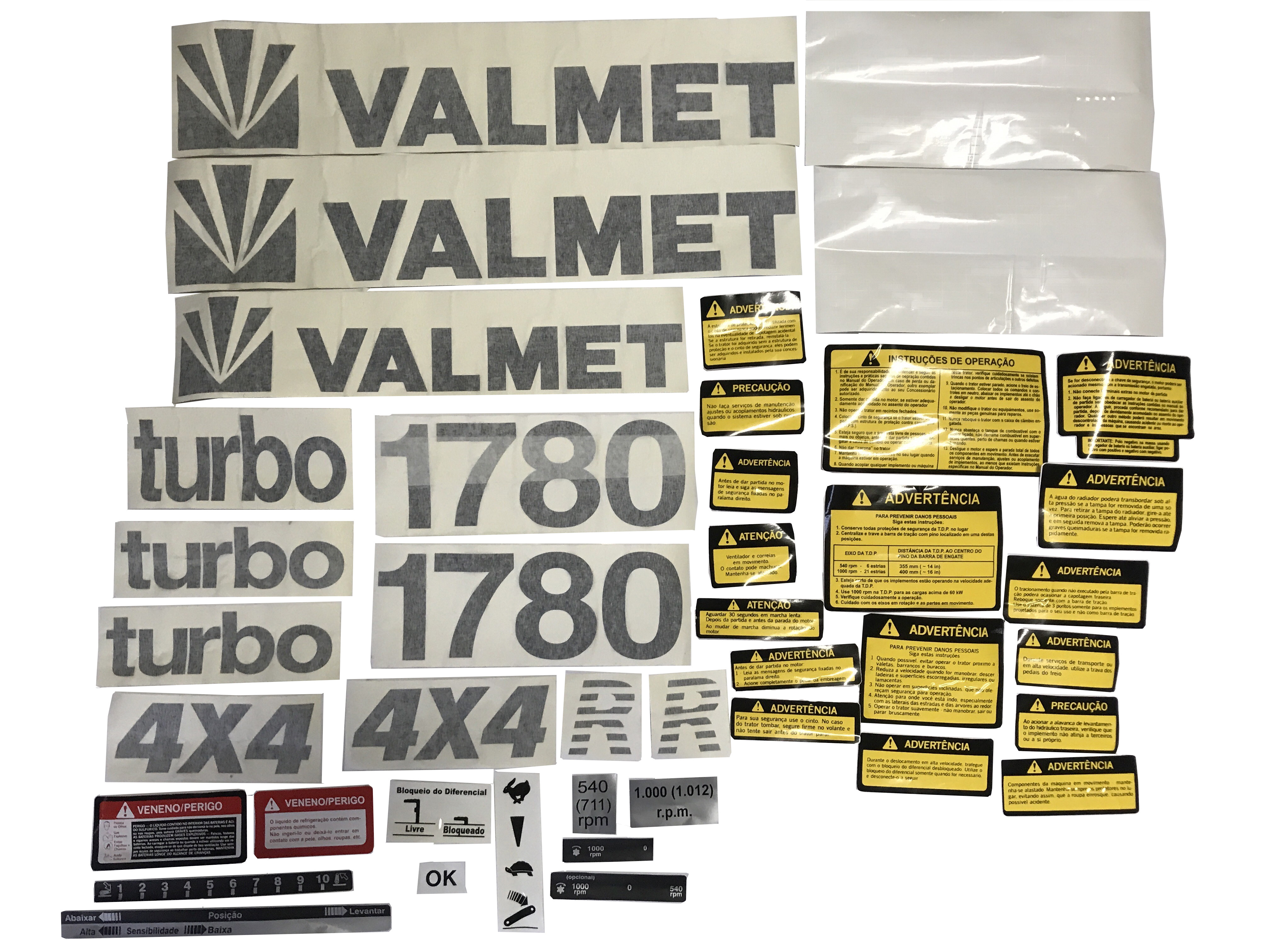 JOGO DECALQUE - VALMET 1780 R - 80795400 TM 1780 R