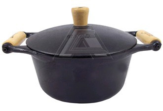 CAÇAROLA TRADIÇÃO ALÇA DE MADEIRA E TAMPA DE FERRO 16X20CM 2,2L CAÇAROLA/232